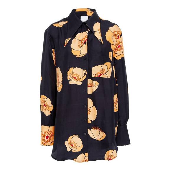 NEW ACLER antol shirt in black floral - Picture 3 of 3